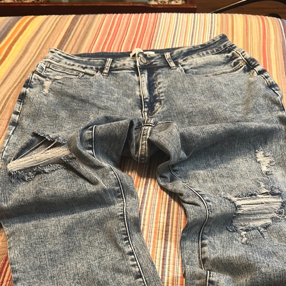 Judy Blue Distressed Blue Jeans Ladies 14W
